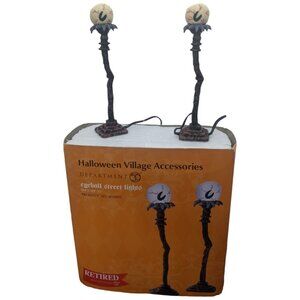 Dept 56 Eyeball Street Lights Halloween Village Decor Light Up Retired